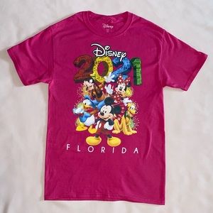 NWOT Pink Disney World Florida 2021 Shirt, S